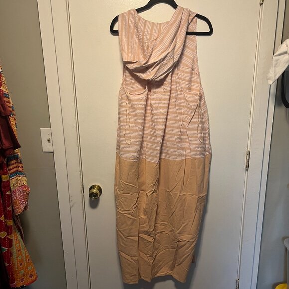 NWT Free People Neutrals Oversize Striped Hoodie Dress Beige/Neutral Women’s S - Picture 4 of 6